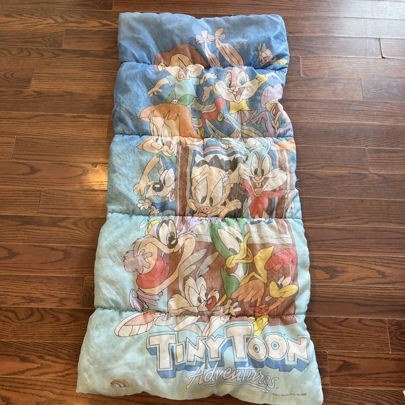 Warner Bros. Other - Tiny Toon Adventures Child Sleeping Bag 52" Vintage 90s Montana Max Elmyra Dizzy